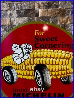 Vintage Michelin For Sweet Cornering Heavy Metal Sign- 19.7 (50cm) Vintage Michelin For Sweet Cornering Heavy Metal Sign- 19.7 (50cm)