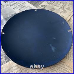 Vintage Mickey's Coffee Disney Blend 12 Inch Convex Porcelain Enamel Sign