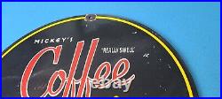 Vintage Mickey's Coffee Porcelain Beverage Soda General Store Disney Blen Sign