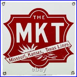 Vintage Missouri Kansas Texas Lines Porcelain Sign Train Station Gas Oil Railway Vintage Missouri Kansas Texas Lines Porcelain Sign Train Station Gas Oil Railway