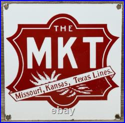 Vintage Missouri Kansas Texas Lines Porcelain Sign Train Station Gas Oil Railway Vintage Missouri Kansas Texas Lines Porcelain Sign Train Station Gas Oil Railway