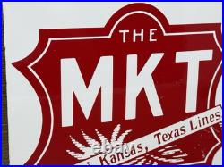 Vintage Missouri Kansas Texas Lines Porcelain Sign Train Station Gas Oil Railway Vintage Missouri Kansas Texas Lines Porcelain Sign Train Station Gas Oil Railway