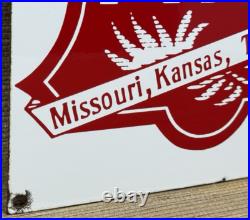 Vintage Missouri Kansas Texas Lines Porcelain Sign Train Station Gas Oil Railway Vintage Missouri Kansas Texas Lines Porcelain Sign Train Station Gas Oil Railway