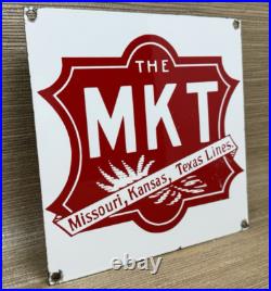Vintage Missouri Kansas Texas Lines Porcelain Sign Train Station Gas Oil Railway Vintage Missouri Kansas Texas Lines Porcelain Sign Train Station Gas Oil Railway