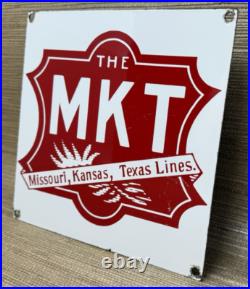 Vintage Missouri Kansas Texas Lines Porcelain Sign Train Station Gas Oil Railway Vintage Missouri Kansas Texas Lines Porcelain Sign Train Station Gas Oil Railway