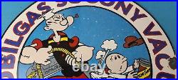 Vintage Mobil Gasoline Porcelain Gas Oil Vacuum Service Popeye Pegasus Sign