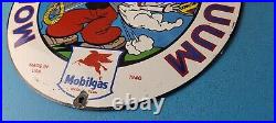 Vintage Mobil Gasoline Porcelain Gas Oil Vacuum Service Popeye Pegasus Sign