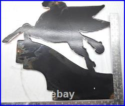 Vintage Mobil OIL Gasoline Sign Pegasus Motor Oil Gas Pump Porcelain Large Sign