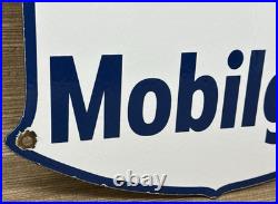 Vintage Mobilgas Porcelain Sign Dealership Gas Mobil Motor Oil Peggy Gas