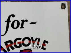 Vintage Mobilgas Porcelain Sign Dealership Gas Station Mobil Motor Oil Gargoyle