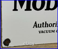 Vintage Mobilgas Porcelain Sign Dealership Gas Station Mobil Motor Oil Gargoyle