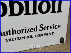 Vintage Mobilgas Porcelain Sign Dealership Gas Station Mobil Motor Oil Gargoyle