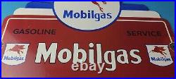 Vintage Mobilgas Porcelain Sign Mobil Pegasus Porcelain Gas Pump Plate Sign
