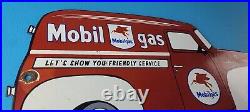 Vintage Mobilgas Porcelain Sign Mobiloil Sign Mobil Pegasus Gas Pump Sign