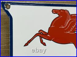 Vintage Mobilgas Special Porcelain Sign Dealership Gas Mobil Motor Oil Peggy Gas