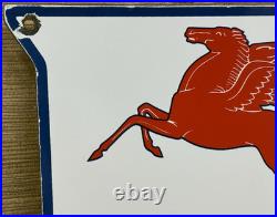 Vintage Mobilgas Special Porcelain Sign Dealership Gas Mobil Motor Oil Peggy Gas