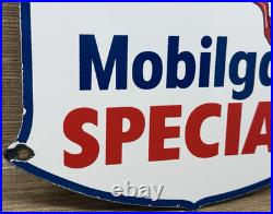 Vintage Mobilgas Special Porcelain Sign Dealership Gas Mobil Motor Oil Peggy Gas
