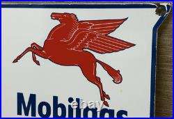 Vintage Mobilgas Special Porcelain Sign Dealership Gas Mobil Motor Oil Peggy Gas