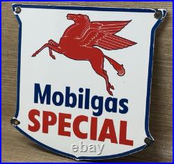 Vintage Mobilgas Special Porcelain Sign Dealership Gas Mobil Motor Oil Peggy Gas