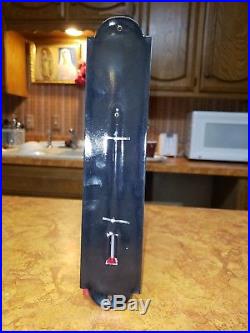 Vintage Mobiloil Thermometer Gasoline and Oil Advertising PORCELAIN Sign