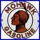 Vintage-Mohawk-Gasoline-Porcelain-Sign-Gas-Station-Pump-Plate-Motor-Oil-Service-01-samw