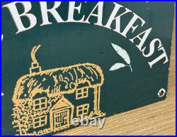 Vintage Mom's Besd & Breakfast Porcelain Sign Gas Oil Airbnb Rental Inn Motel