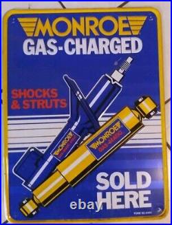 Vintage Monroe Shocks Advertising Sign. Great Condition! Original 8495 version