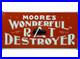 Vintage-Moore-s-Wonderful-Rat-Destroyer-Porcelain-Sign-General-Store-Gas-Oil-Ace-01-ofg