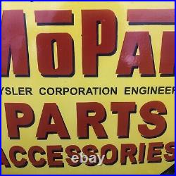 Vintage Mopar Parts accessories? Porcelain sign 30 inch round Chrysler