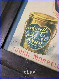 Vintage Morrell's Meats Iowa Pride Advertising Sign Name Burned On The Skin 23