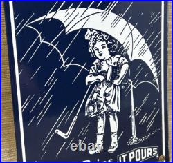 Vintage Morton Salt Porcelain Sign Restaurant Diner Gas Station Kitchen Oil Sea