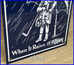 Vintage Morton Salt Porcelain Sign Restaurant Diner Gas Station Kitchen Oil Sea