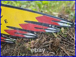 Vintage Motorcycle 28.5 X 10.5 Double Sided Porcelain Enamel Sign