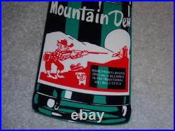 Vintage Mountain Dew Hillbilly Shooting Gun 15 Metal Soda, Gasoline & Oil Sign