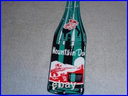 Vintage Mountain Dew Hillbilly Shooting Gun 15 Metal Soda, Gasoline & Oil Sign