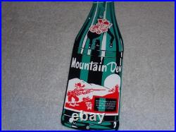 Vintage Mountain Dew Hillbilly Shooting Gun 15 Metal Soda, Gasoline & Oil Sign