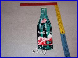 Vintage Mountain Dew Hillbilly Shooting Gun 15 Metal Soda, Gasoline & Oil Sign
