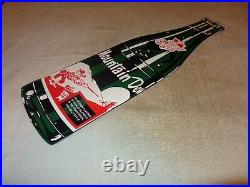 Vintage Mountain Dew Hillbilly +gun Bottle Die-cut 27 Porcelain Metal Soda Sign