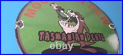 Vintage Mountain Dew Sign Ice Cold Gas Service Pump Soda Bottle Porcelain Sign