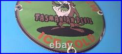 Vintage Mountain Dew Sign Ice Cold Gas Service Pump Soda Bottle Porcelain Sign