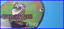 Vintage Mountain Dew Sign Ice Cold Gas Service Pump Soda Bottle Porcelain Sign