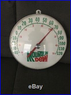 Vintage Mountain Dew Sign Thermometer