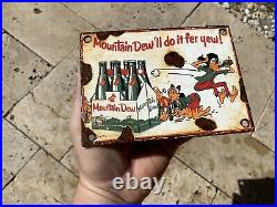 Vintage Mountain Dew Soda Porcelain Sign Oil Gas Station Drink Pop Petroliana