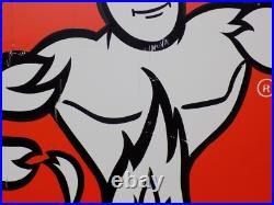 Vintage Mr. Able L P Gas Double Sided Metal Sign