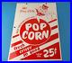 Vintage-Mr-Dee-lish-Popcorn-Porcelain-Metal-Gas-Service-Pump-General-Store-Sign-01-xh