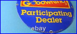 Vintage Mr Goodwrench Porcelain Gas Automobiles Trucks Gm Dealer Pump Plate Sign