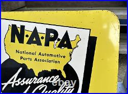 Vintage NAPA Advertising National Automotive Parts Flange Sign