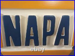 Vintage NAPA Auto Parts Store Display Plastic Sign 12X15