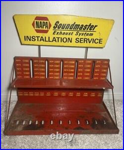 Vintage NAPA Soundmaster Exhaust System Advertising Sign Automotive Rack Display