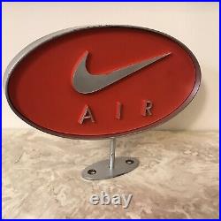 Vintage NIKE AIR Advertising Display Sign Swoosh Logo RARE 3-D Metal 9